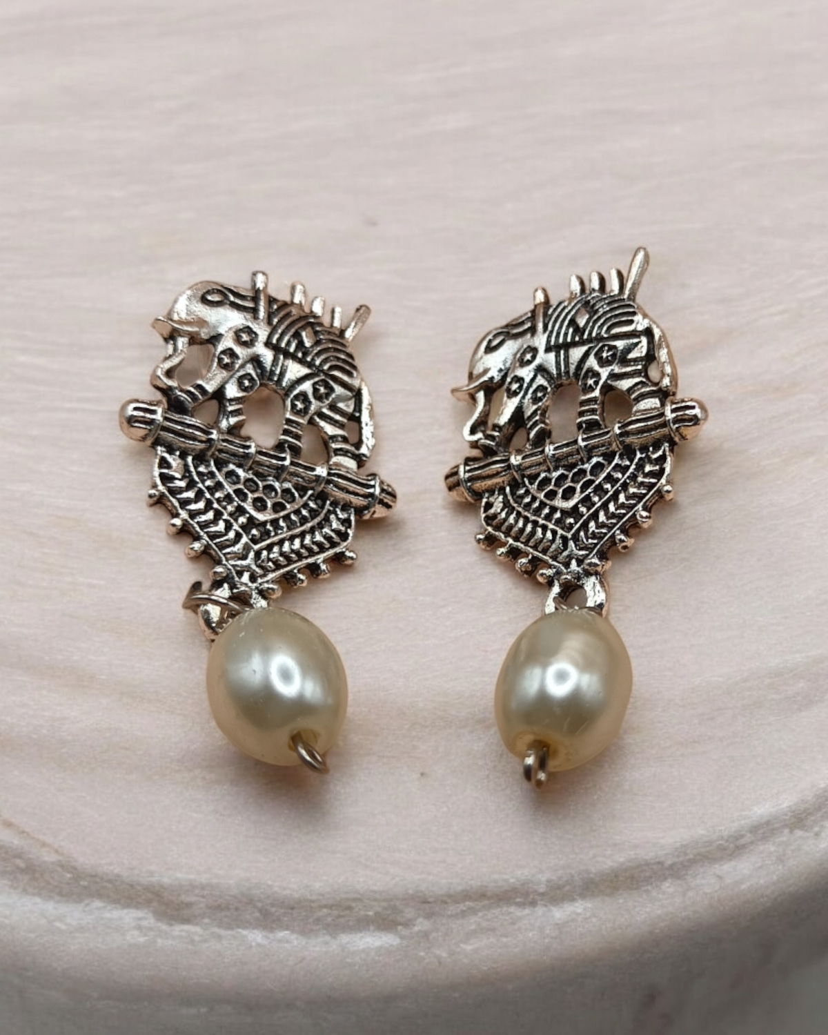 Traditional Oxidized Hasli Necklace & Earrings Set