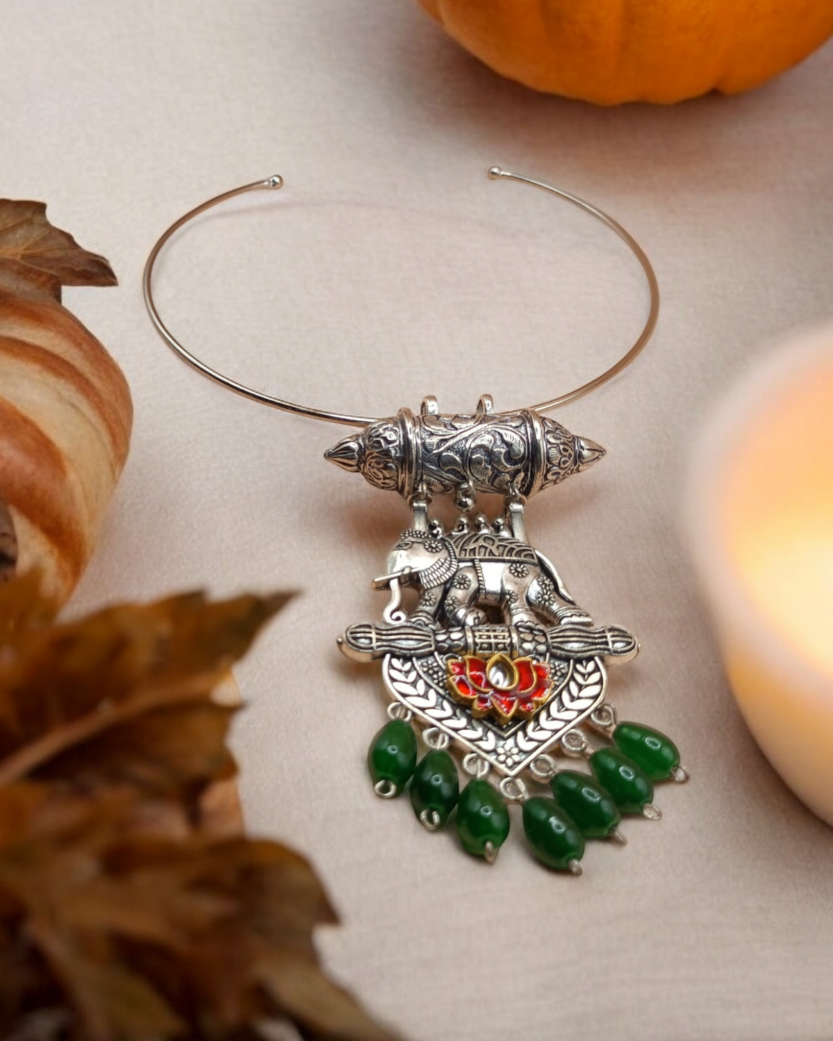 Heritage Oxidized Hasli Necklace Set