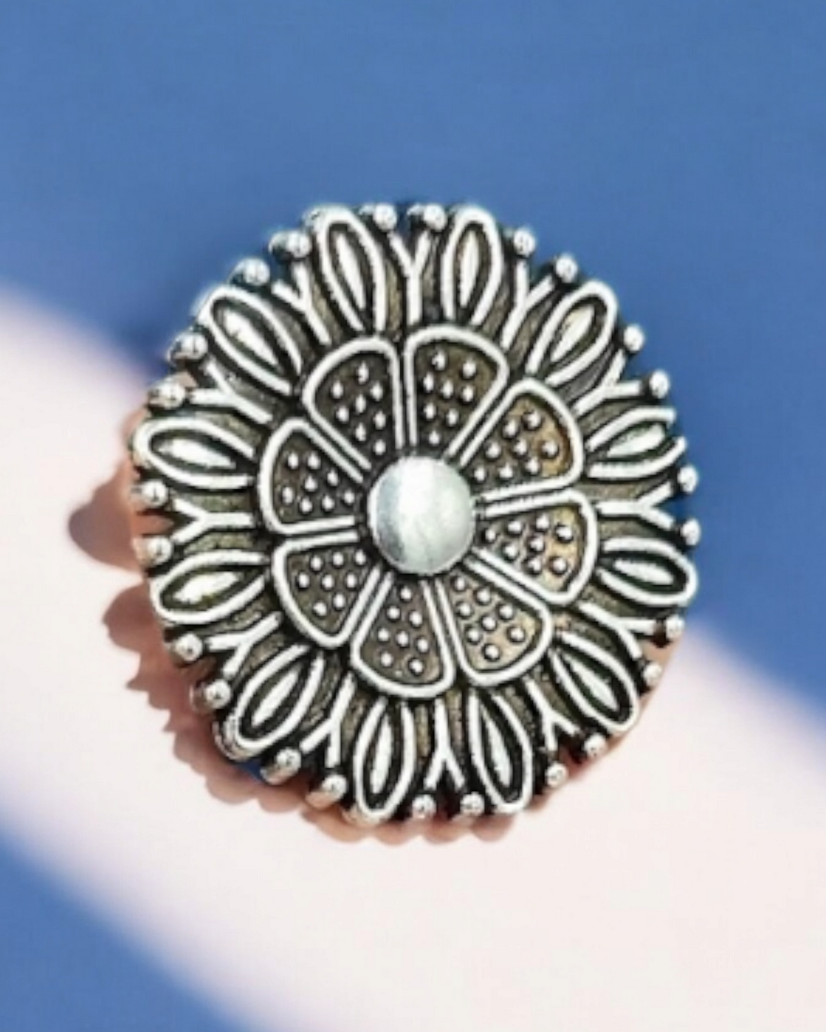Mystic Bloom Oxidized Ring