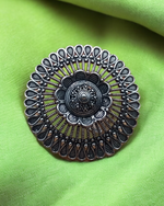 Antique Sunburst Oxidized Ring