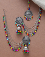 Kashmiri Jhumka Earrings with Maangtikka
