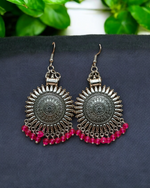 German Silver Jhumkas with Beads