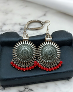 German Silver Jhumkas with Beads