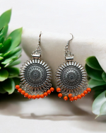 German Silver Jhumkas with Beads