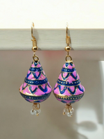 Jaipuri Meenakari Hand-Painted Cone Earrings