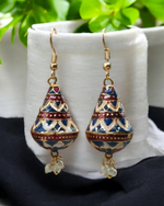 Jaipuri Meenakari Hand-Painted Cone Earrings