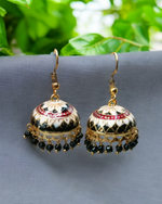 Traditional Jaipuri Meenakari Hand-Painted Medium Jhumkas
