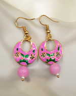 Jaipuri Meenakari Hand-Painted Small Chand Bali