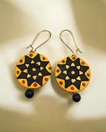 Stylish Round Terracotta Earrings