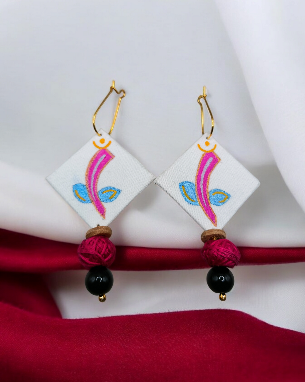 Artisan Handmade Fabric Earrings – Trendy & Stylish