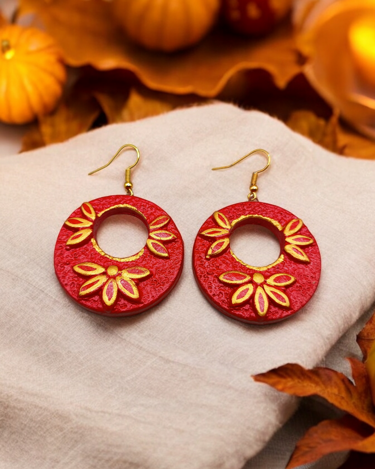 Handcrafted Terracotta Bird Earrings