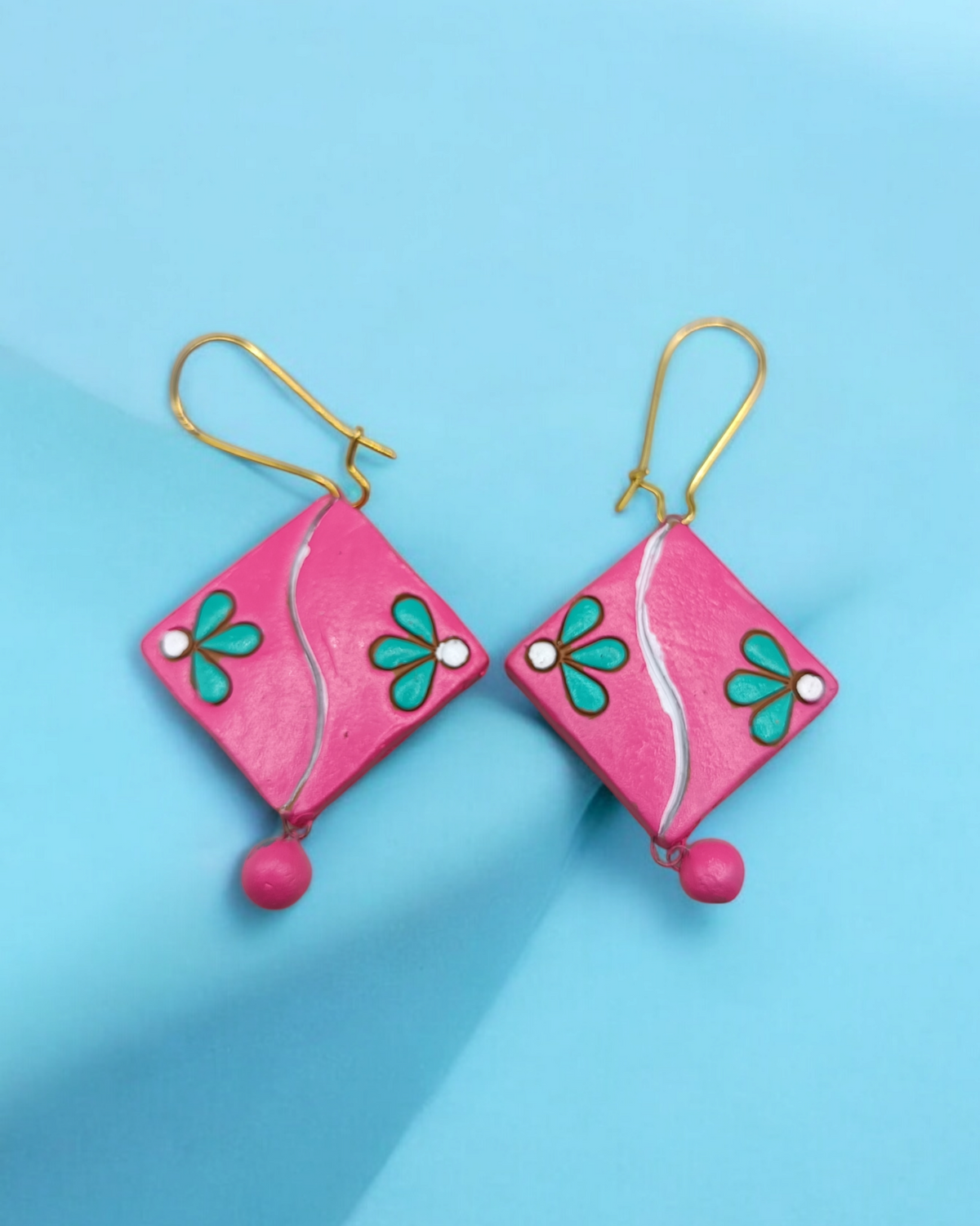 Beautiful Round Terracotta Earrings