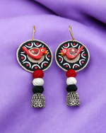 Handmade Parrot-Shaped Fabric Earrings – Ethnic Design