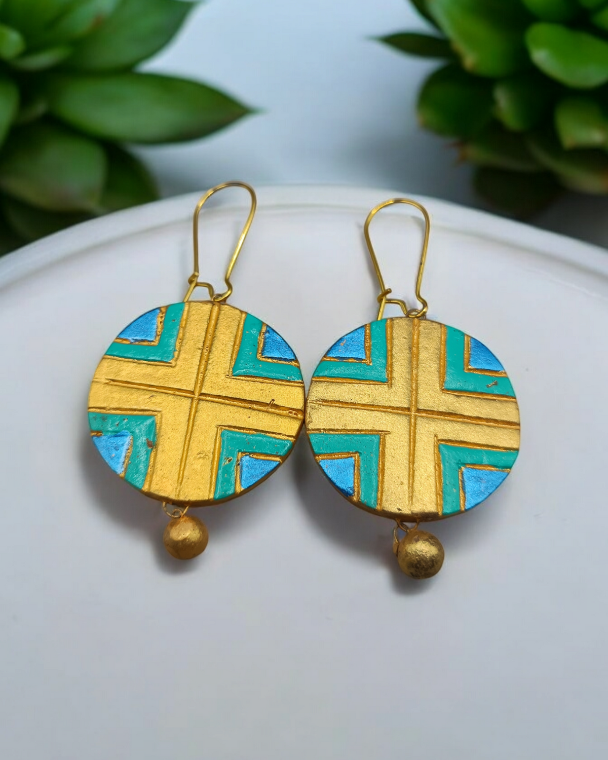 BeautifulDrop Terracotta Earrings MultiColor