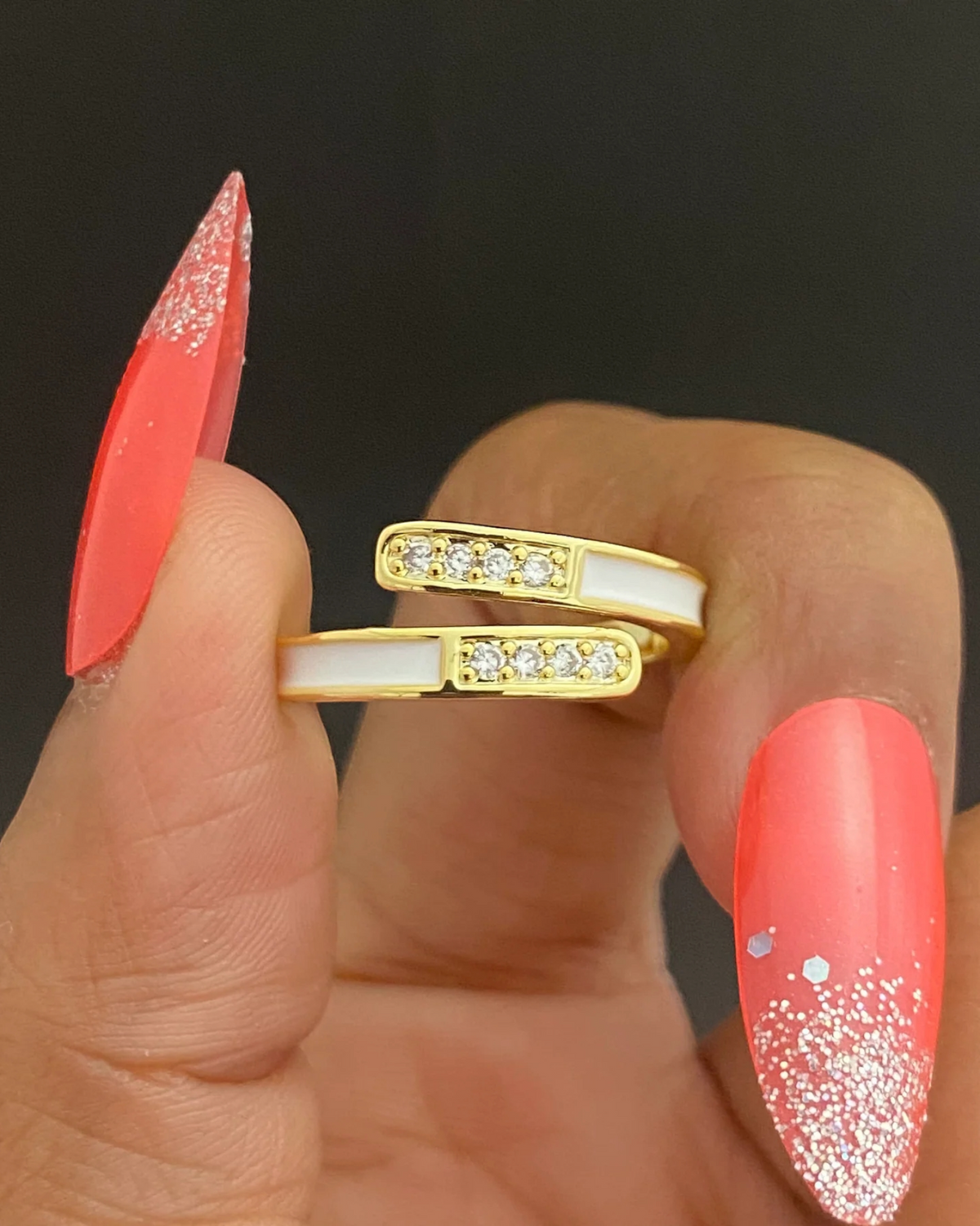Adjustable Gold Stone Ring