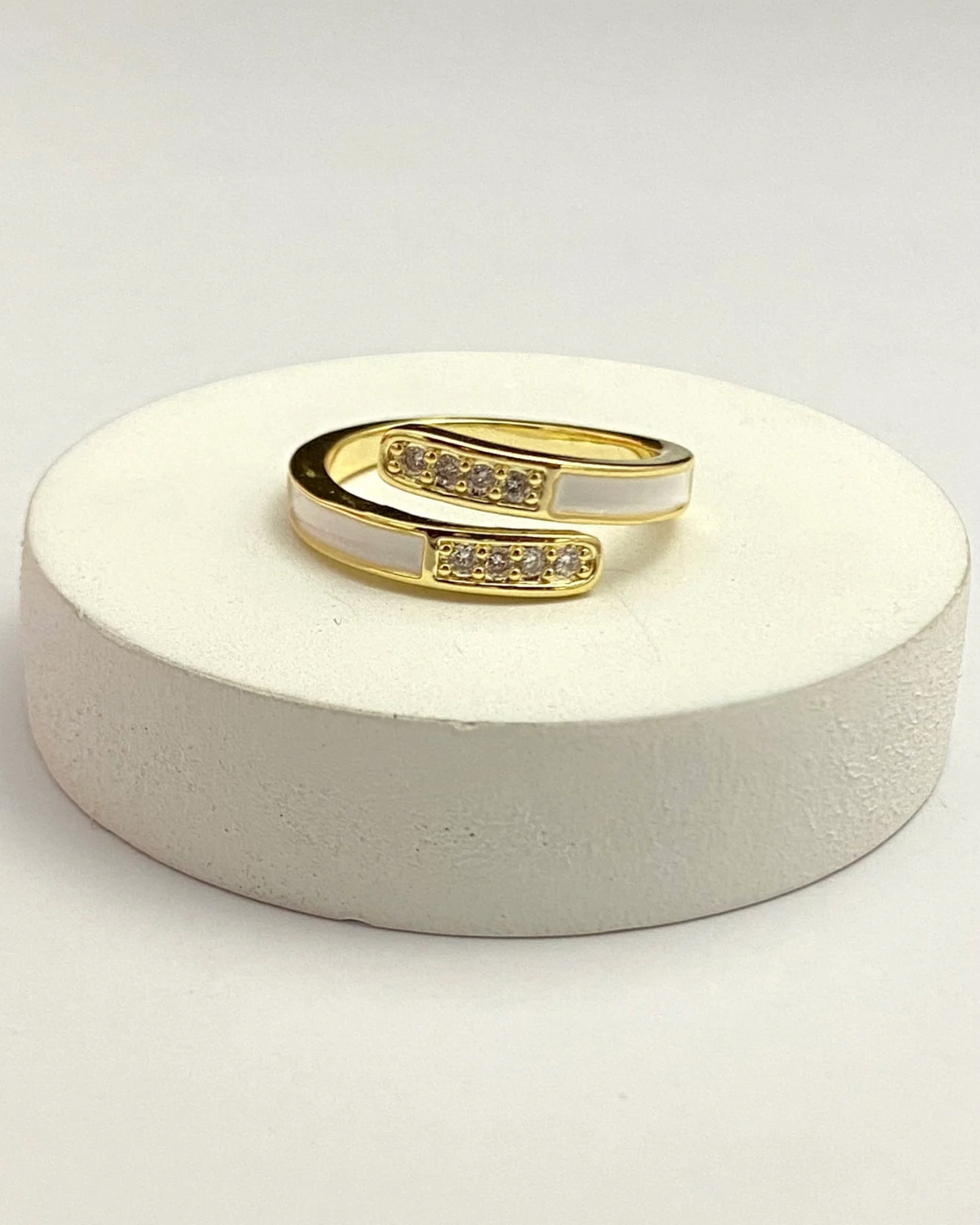 Adjustable Gold Stone Ring