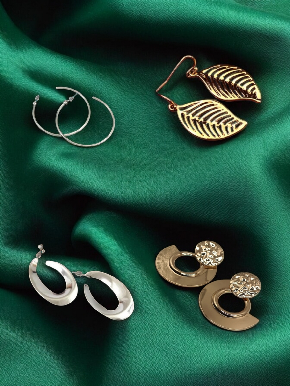Set of 4 Chic Statement Earrings for Women