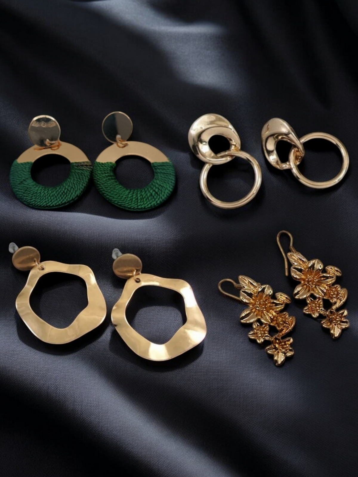 Set of 4 Modern Western Statement Earrings