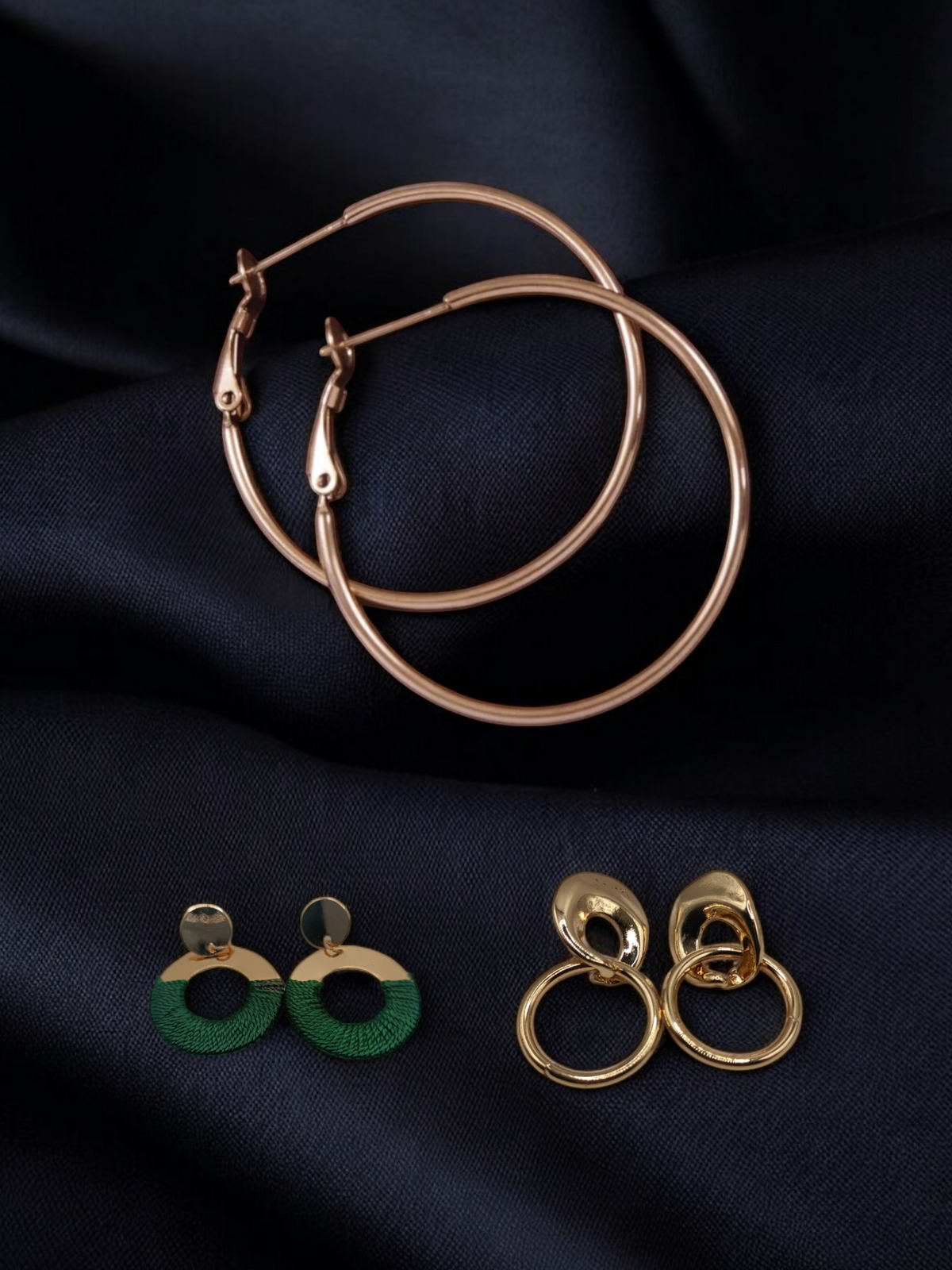 Set of 3 Contemporary Statement Earrings