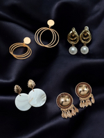 Set of 4 Urban Chic Statement Earrings